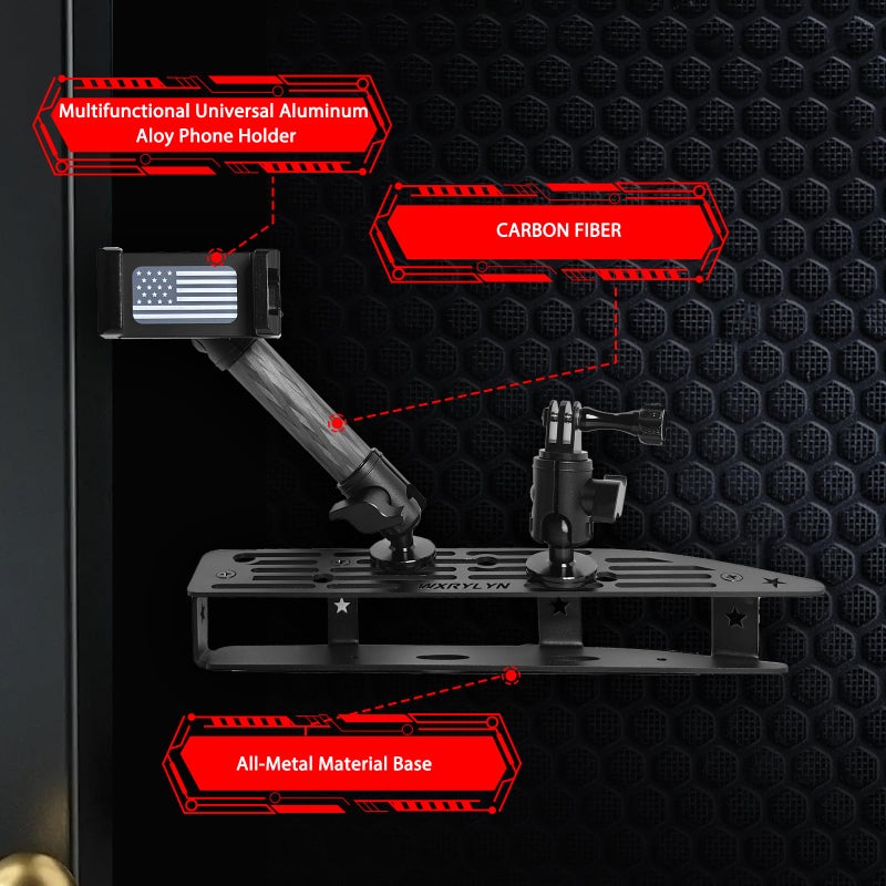 WXRYLYN 2024 Silverado Sierra Metal Dash Platform Phone Mount Phone Holder for 2022 2023 2024 2025 Silverado&Sierra Cell Phone Holder Dash Phone Mount 2024 Silverado Dash Mount - Image 4